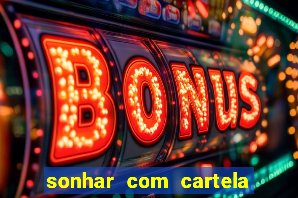 sonhar com cartela de bingo